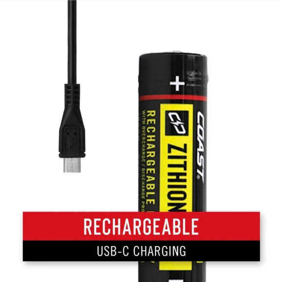 RECHARGEABLE - Coast XP9R 1000 Lumen USB-C  DUAL POWER LED Flashlight - Picture 7 of 13